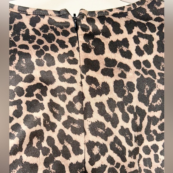 Zara Faux Suede Cheetah Print Dress - Picture 4 of 5